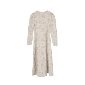 Mint Velvet Neutral Jacquard Zip Detail Midi Dress